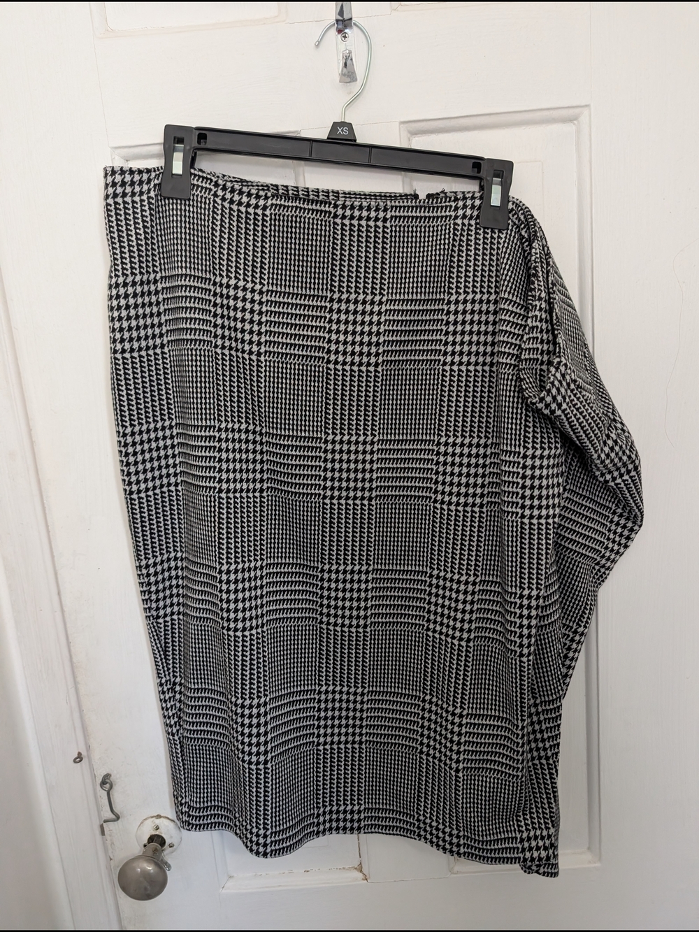 Lane Bryant Black & White Glen Plaid Pencil Skirt